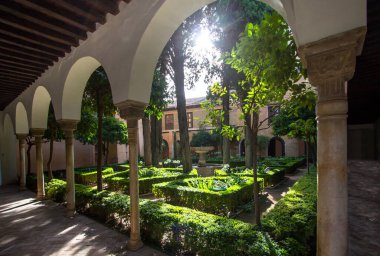 Mirador de Daraxa - en büyük bahçe - Alhambra, Granada, İspanya