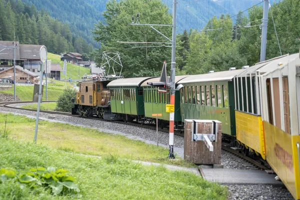 Famoso Tren Vapor Histórico Entre Davos Filisur Suiza — Foto de Stock