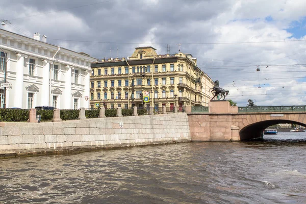 Водяний Вид Мостів Зимового Каналу Поблизу Ермітажу Санкт Петербург Росія — стокове фото