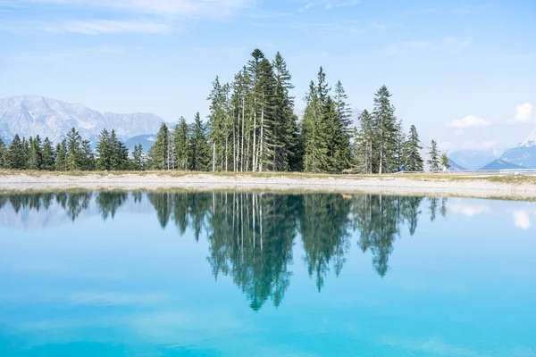 Lago Montaña Speicherteich Gschwandtkopf Seefeld Tirol Austria — Foto de Stock