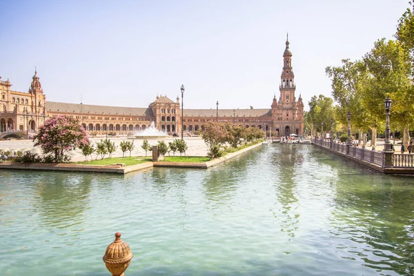 Alun Alun Pusat Seville Plaza Espana Andalucia Spanyol — Stok Foto