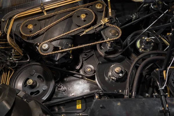 Parti di motori di un meccanismo industriale — Foto Stock