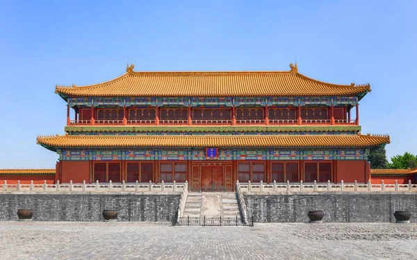 Traditional Chinese building under blue sky