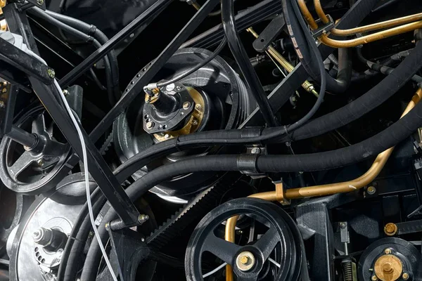 Τμήμα του κινητήρα ενός βιομηχανικού μηχανισμού — Φωτογραφία Αρχείου