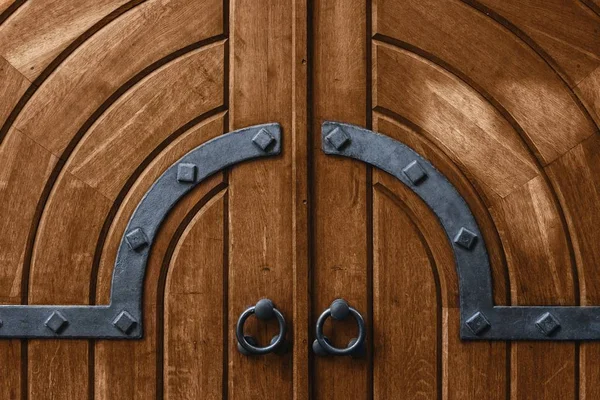 Régi fából készült ajtó-Közelkép Fotó — Stock Fotó