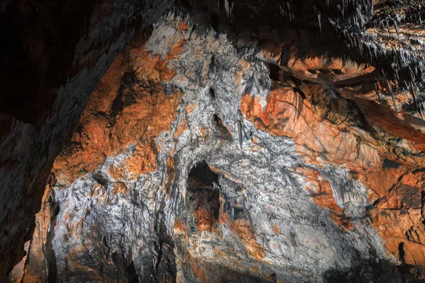 Textura de la cueva subterránea foto de primer plano —  Fotos de Stock