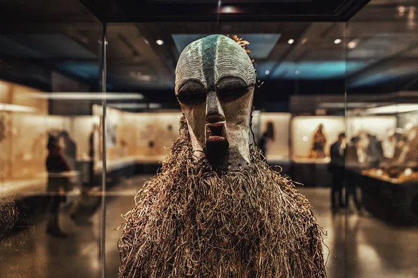 Genuine african mask closeup photo — Stock Photo, Image