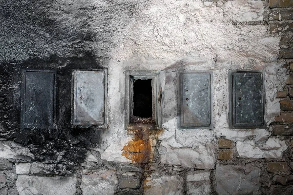 Eski hasarlı duvar closeup fotoğraf — Stok fotoğraf