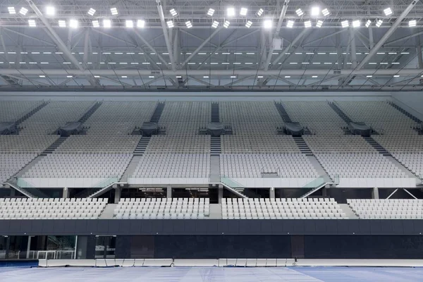 White seats in the large stadium — Stock Photo, Image