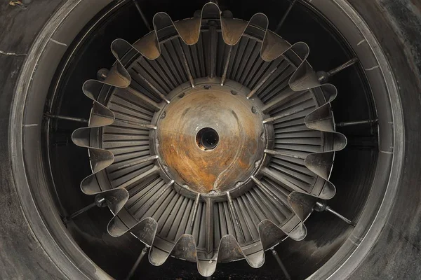 ジェット エンジンをクローズ アップ写真 — ストック写真