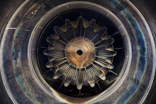 Jet engine close up photo — Stock Photo, Image