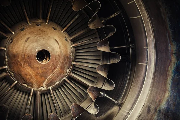 Jet engine close up photo — Stock Photo, Image