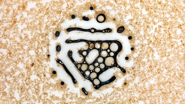 Fot microscópico con organismos y formas abstractas — Foto de Stock