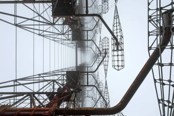 Complexo de antena Duga na zona de exclusão de Chernobyl 2019 — Fotografia de Stock