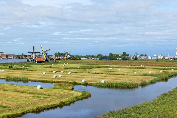 Niederländische Windmühlen in niederländischen Nahaufnahmen — Stockfoto
