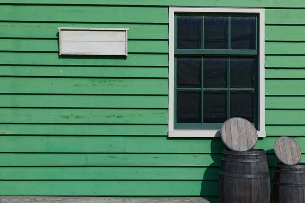 Wooden building wall closeup photo — Stock Photo, Image