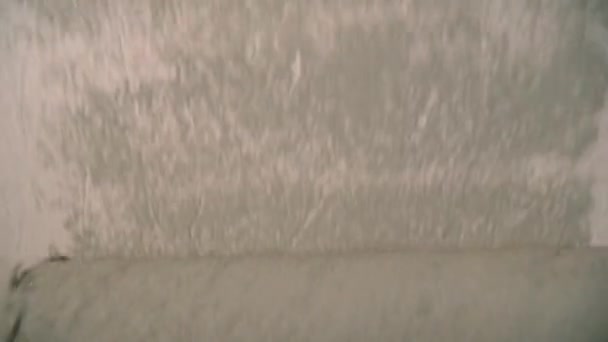 macro shot peinture rouleau peint mur vue du dessus 