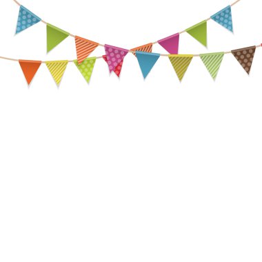 Bayrak Vektörü İllüstrasyonlu Parti Arkaplanı