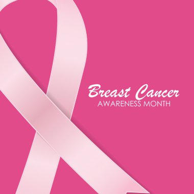 Göğüs kanseri farkındalığı pembe kurdele vektör illüstrasyonu