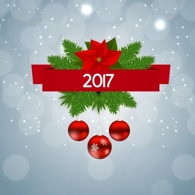 Soyut güzellik Noel ve 2017 yeni yıl arka plan. Ben vektör