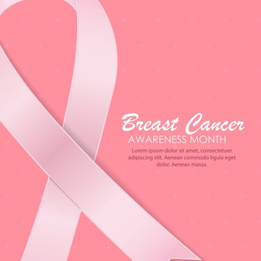Meme Kanseri Bilinçlendirme ay pembe kurdele arka plan vektör Hüseyin