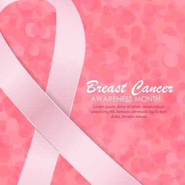 Meme Kanseri Bilinçlendirme ay pembe kurdele arka plan vektör Hüseyin