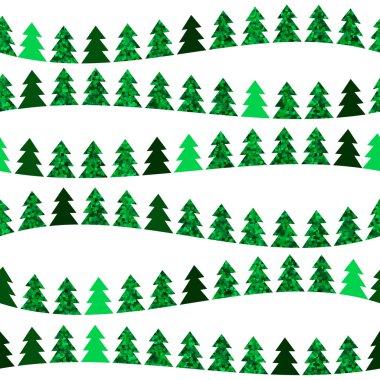 Soyut güzellik Noel ağacı ve Seamless modeli. Yeni yıl B