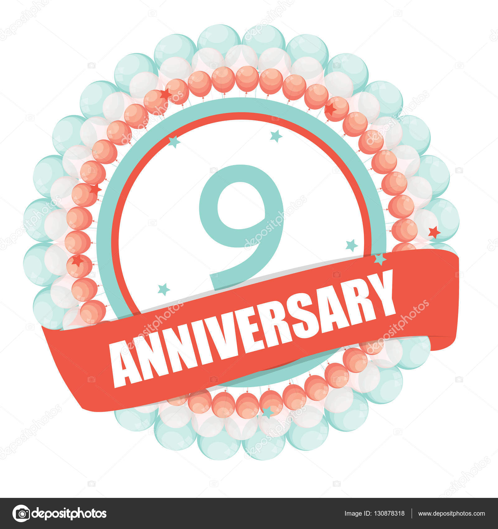 10 Ans Carte De Voeux Avec Couronne Sur Fond Blanc Image Vectorielle Yganko C