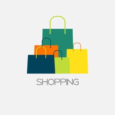 Alışveriş torbası tasarım arka plan. Vektör çizim