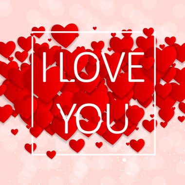 Sevgililer günü kalp simgesi. Sevgi ve duygularını arka plan Desig