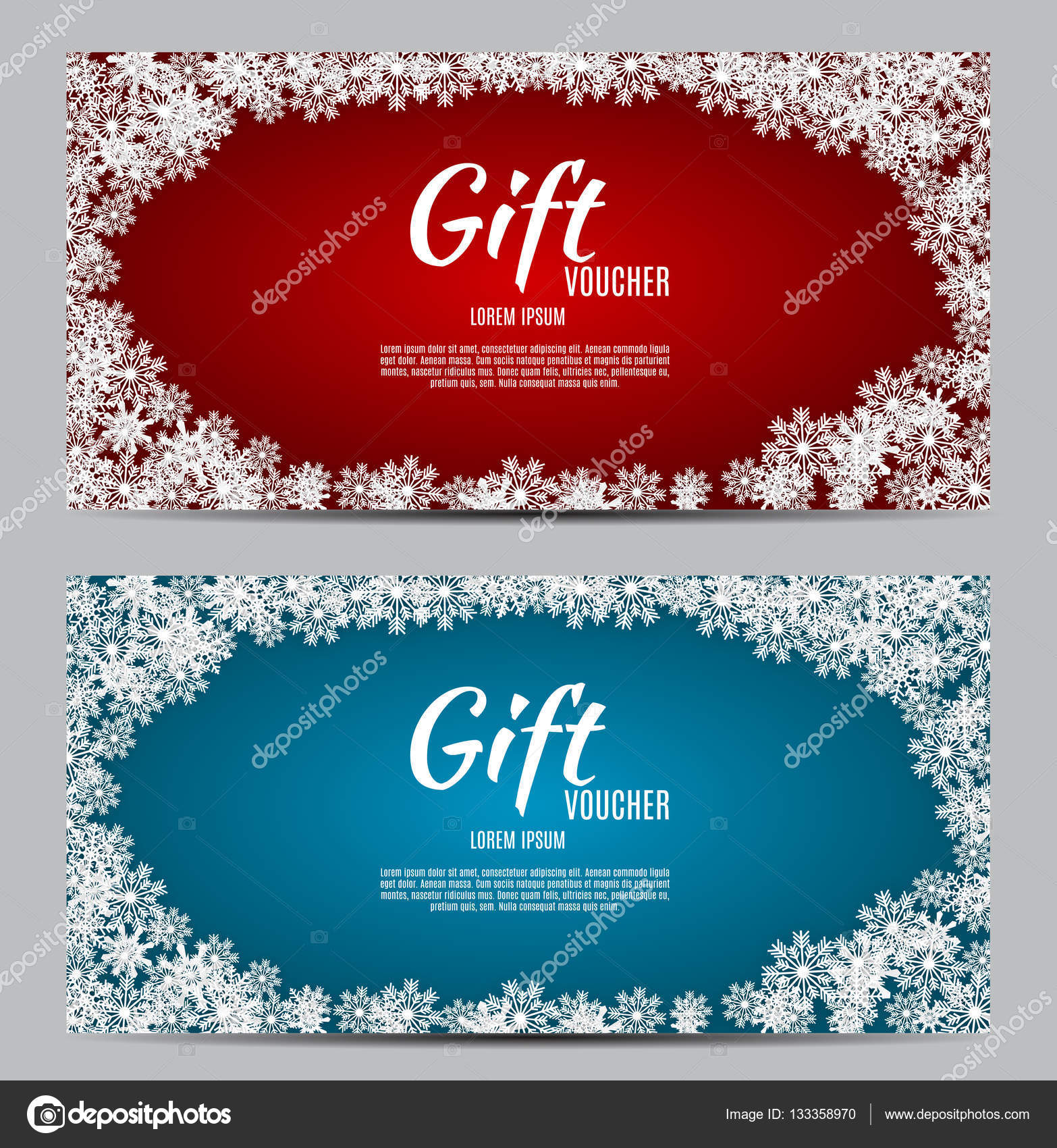 christmas and new year gift voucher discount coupon template ve