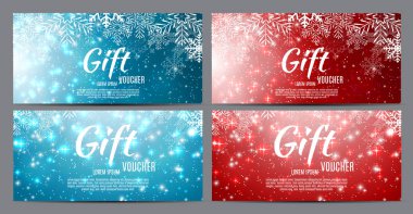 Noel ve yeni yıl hediye çeki, indirim kupon şablon Co