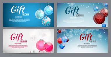 Noel ve yeni yıl hediye çeki, indirim kupon şablon Co