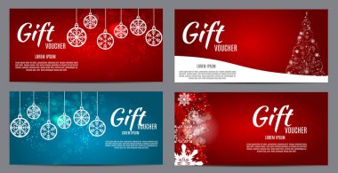 Noel ve yeni yıl hediye çeki, indirim kupon şablon Co