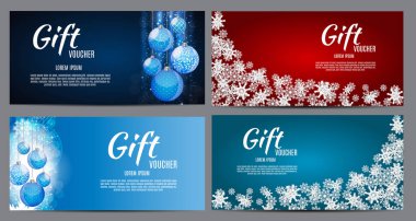 Noel ve yeni yıl hediye çeki, indirim kupon şablon Co