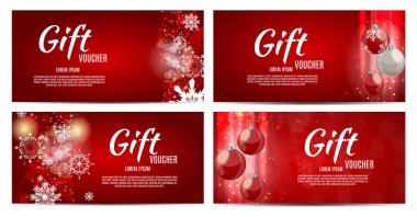 Noel ve yeni yıl hediye çeki, indirim kupon şablon Co