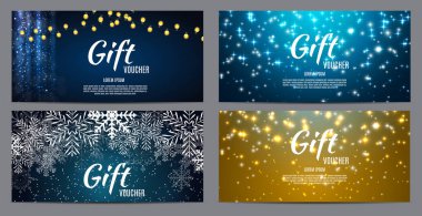 Noel ve yeni yıl hediye çeki, indirim kupon şablon Co