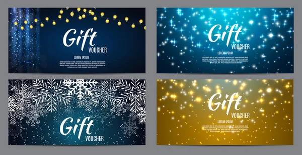 Noel ve yeni yıl hediye çeki, indirim kupon şablon Co