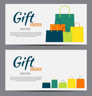 Hediye çeki şablonu işletmeniz için. Vektör çizim