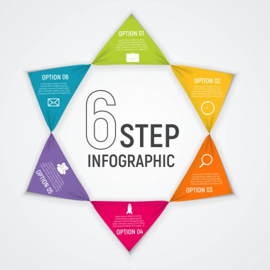 İş Vektörü İllüstrasyonu için Infographic Şablonları.