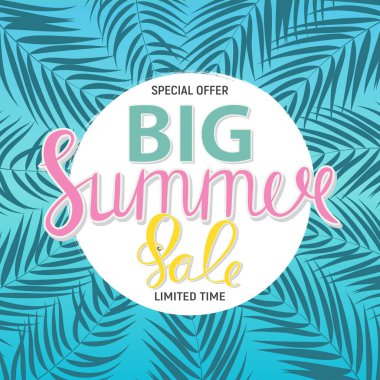 Büyük yaz satış arka plan vektör çizim