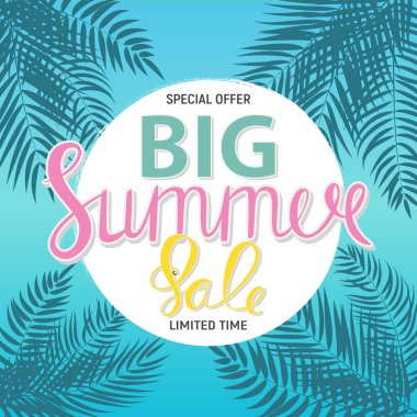 Büyük yaz satış arka plan vektör çizim
