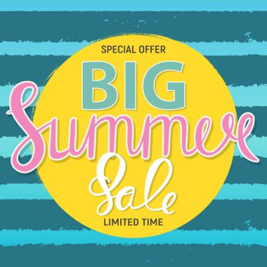 Büyük yaz satış arka plan vektör çizim