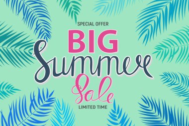 Büyük yaz satış arka plan vektör çizim