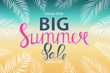 Büyük yaz satış arka plan vektör çizim
