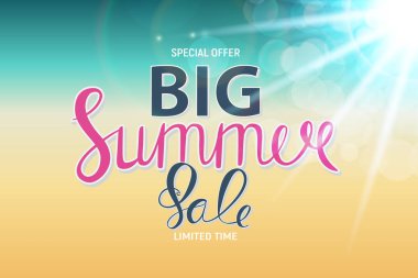 Büyük yaz satış arka plan vektör çizim