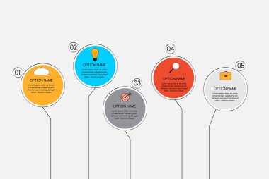 İş Vektörü İllüstrasyonu için Infographic Şablonları