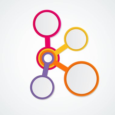 Grafik, diyagram 4 adımlarla öğeler soyut seçenekleri. Busin