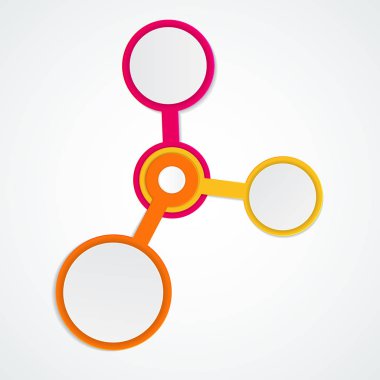 Grafik, diyagram 3 adımlarla öğeler soyut seçenekleri. Busin