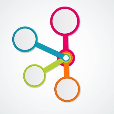 Grafik, diyagram 4 adımlarla öğeler soyut seçenekleri. Busin